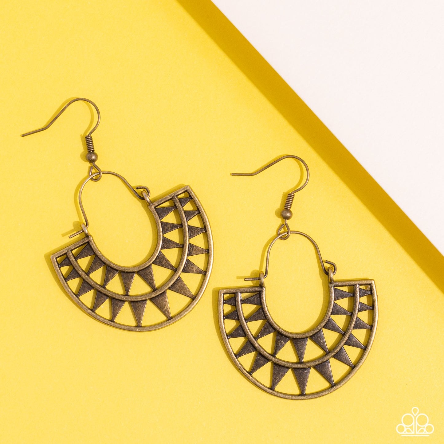 Solar Surge - Brass Earring