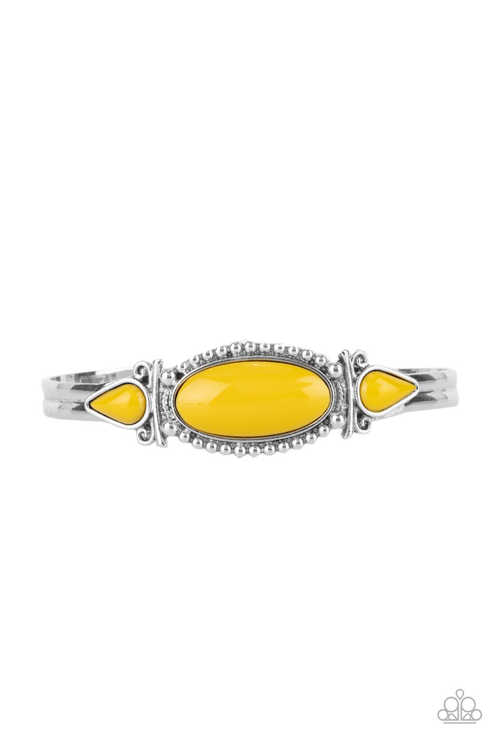 Tribal Trinket - Yellow Cuff Bracelet