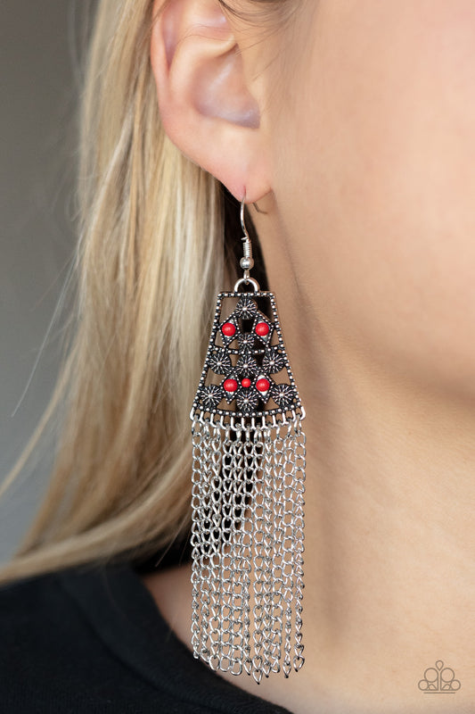 Cleopatras Allure - Red Earring