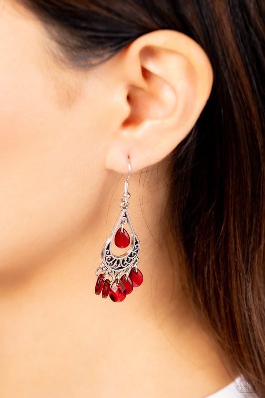 Beachside Ballroom - Red Earring