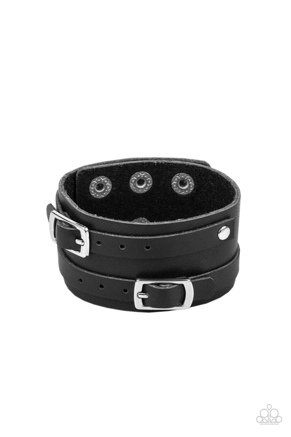 Bronco Bustin Buckles - Black Bracelet