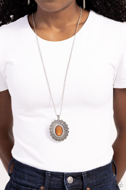 Mesa Medallion - Brown Necklace