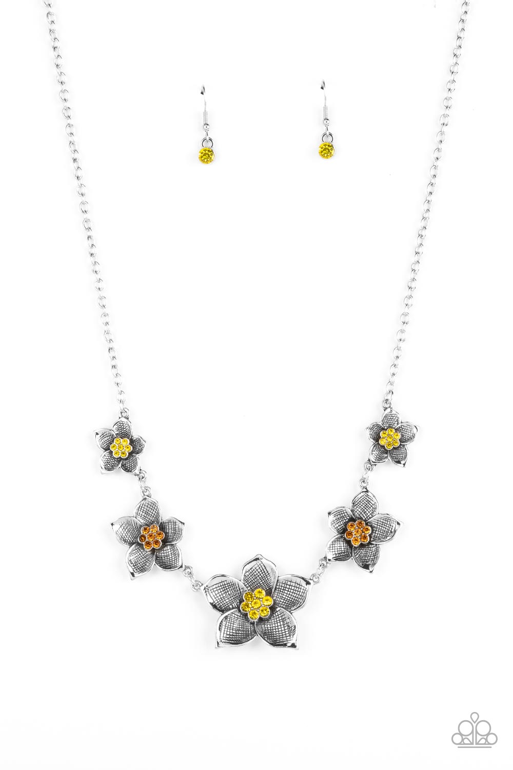 Wallflower Wonderland - Yellow & Orange Necklace