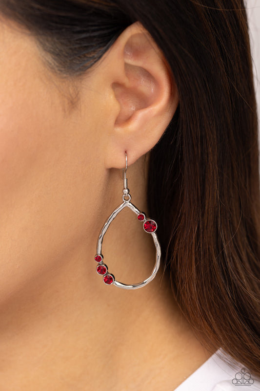 Shop Till You DROPLET - Red Earring