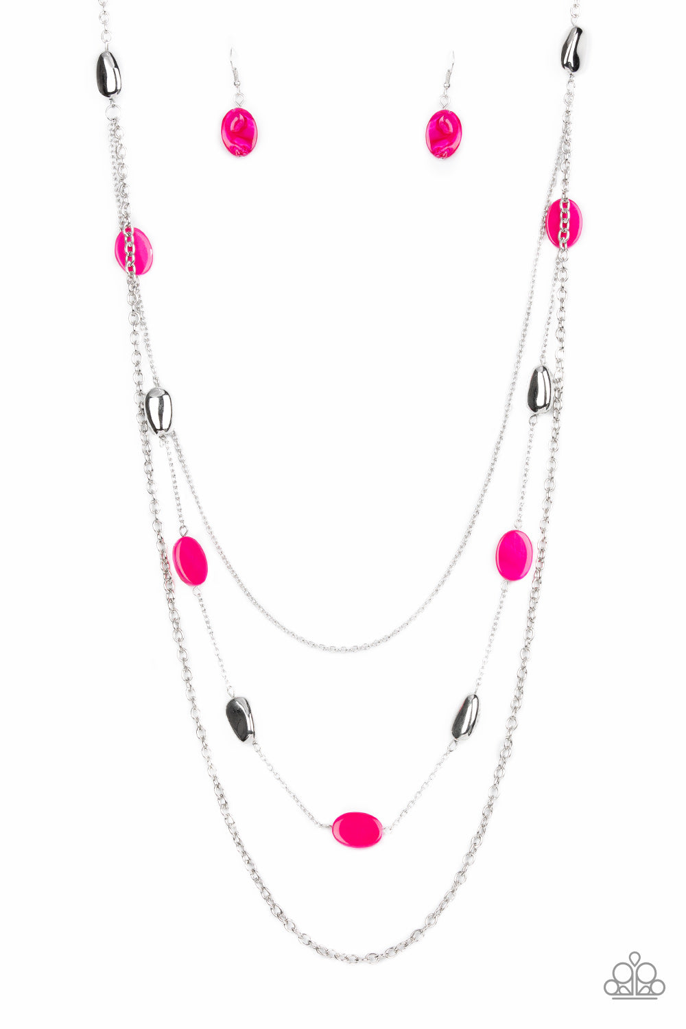 Barefoot and Beachbound - Pink Necklace