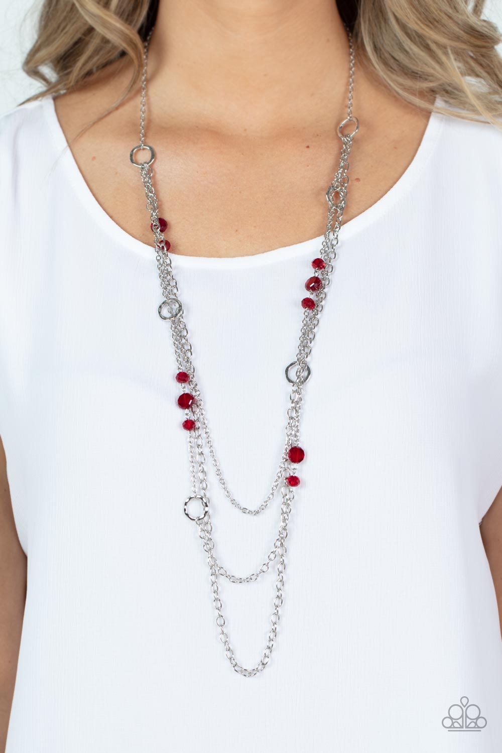 Starry-Eyed Eloquence - Red Necklace