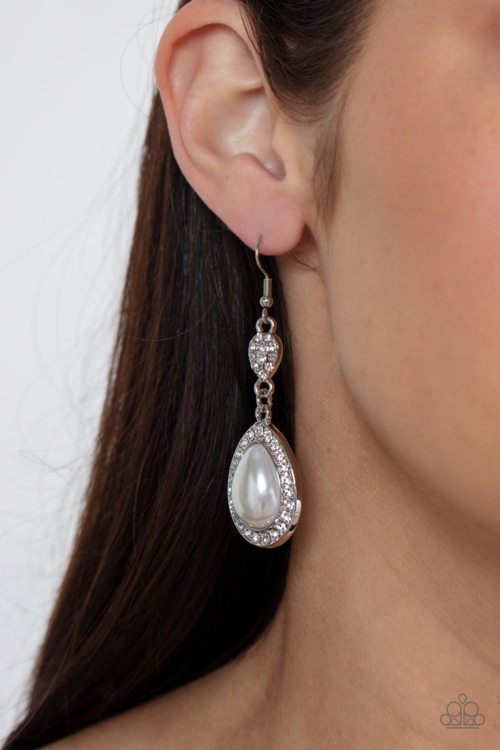 Elite Elegance - White Earring