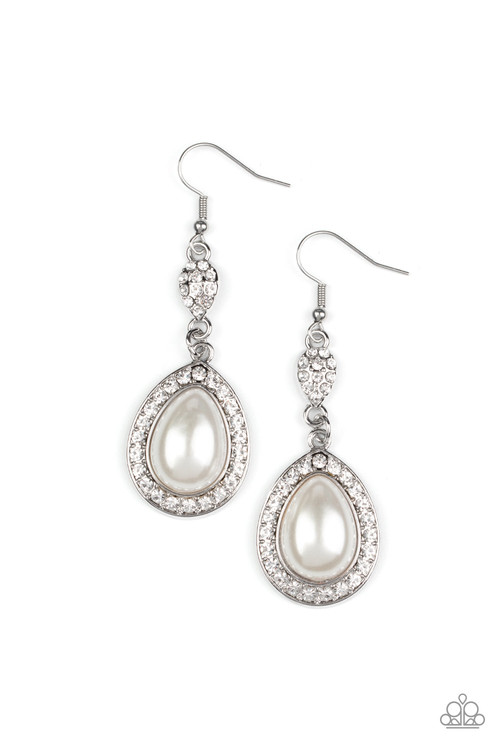 Elite Elegance - White Earring