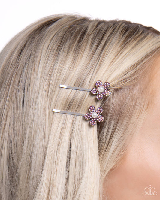 Playfully Perennial - Pink Hair Clip