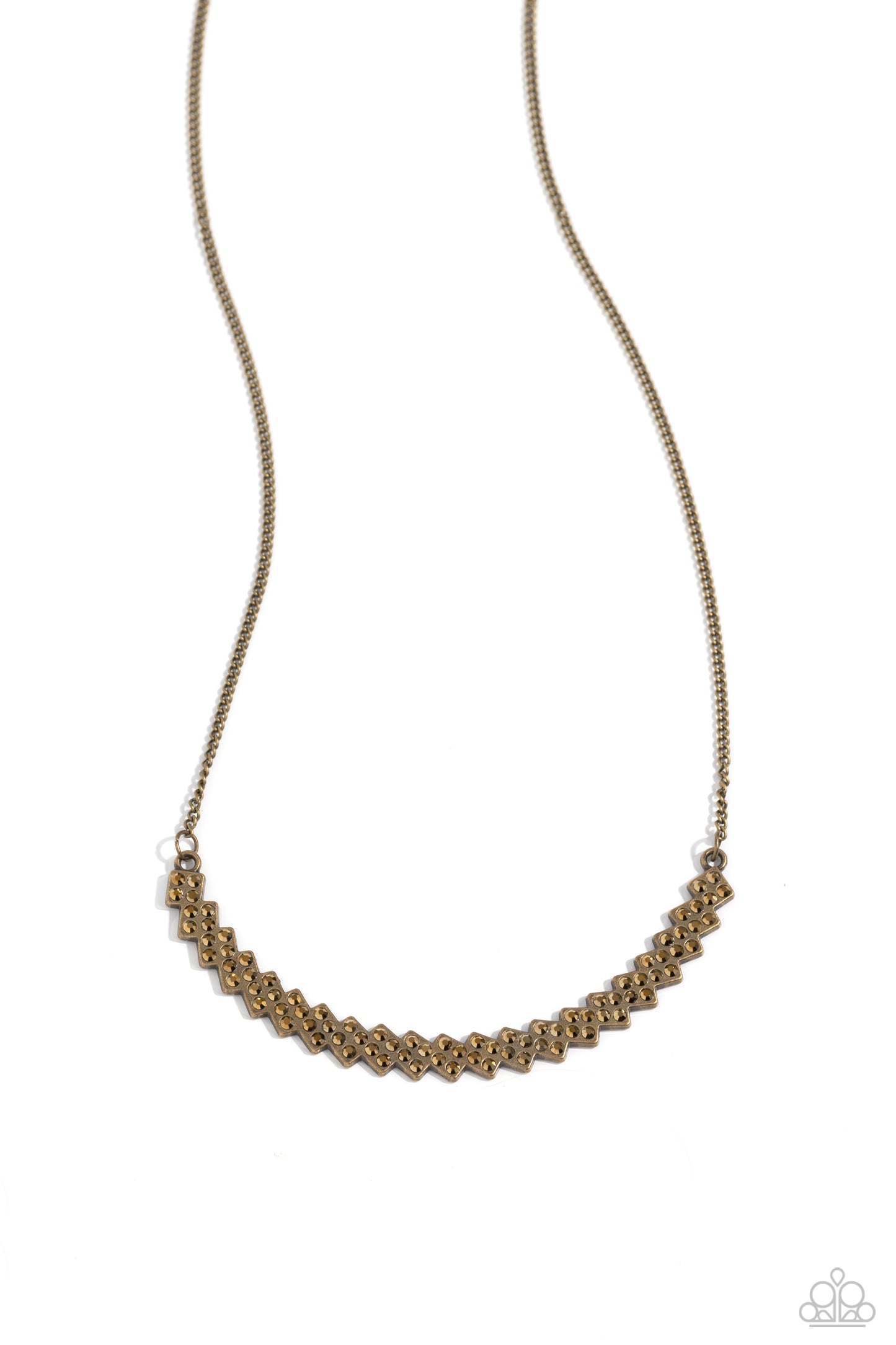 Dicey Demure - Brass Necklace