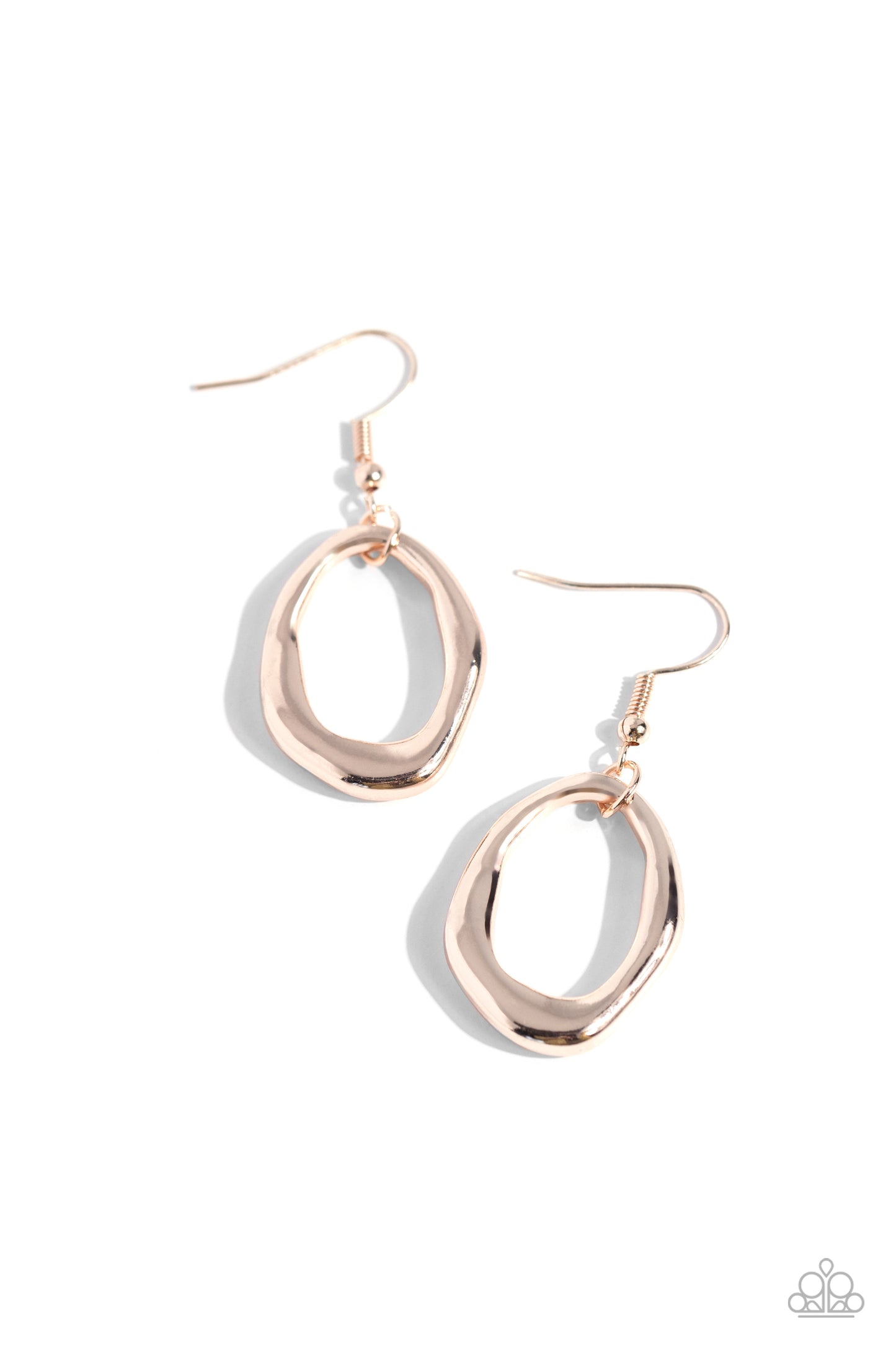 Asymmetrically Artisan - Rose Gold Earring