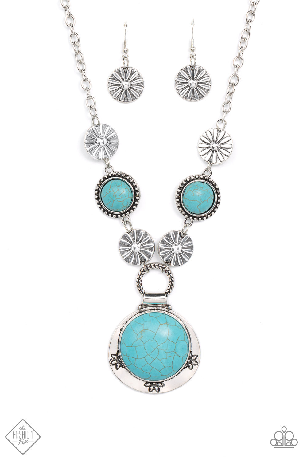 Saguaro Garden - Blue Turquoise Necklace - Fashion Fix February 2022