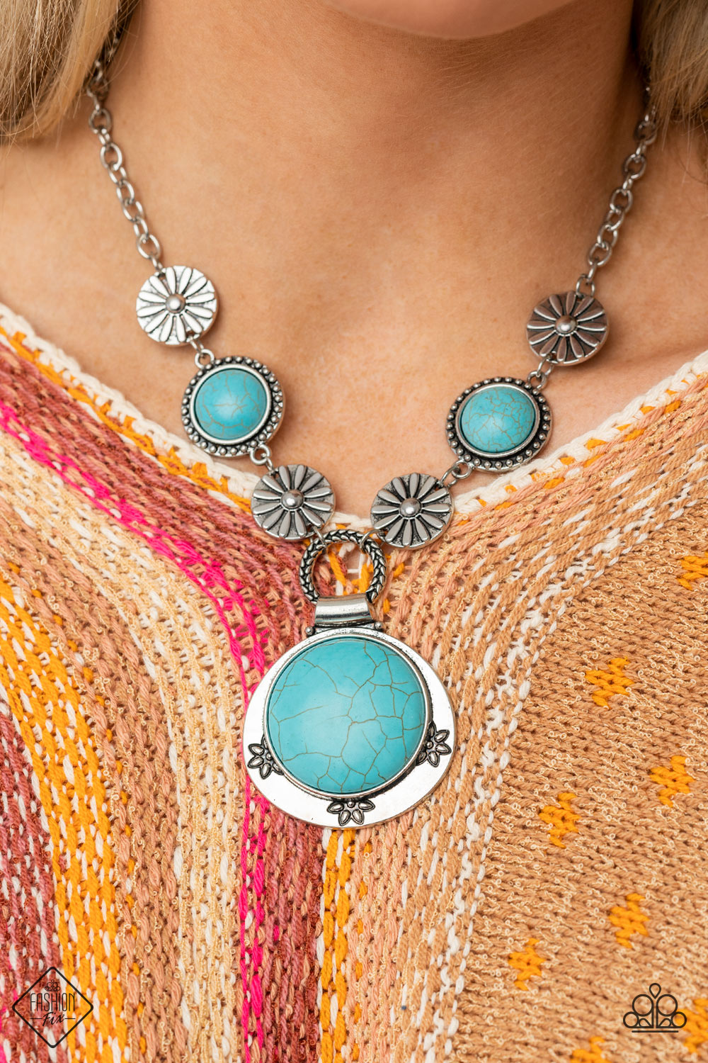 Saguaro Garden - Blue Turquoise Necklace - Fashion Fix February 2022