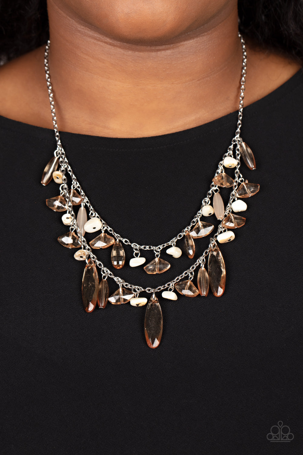 Candlelit Cabana - Brown Necklace