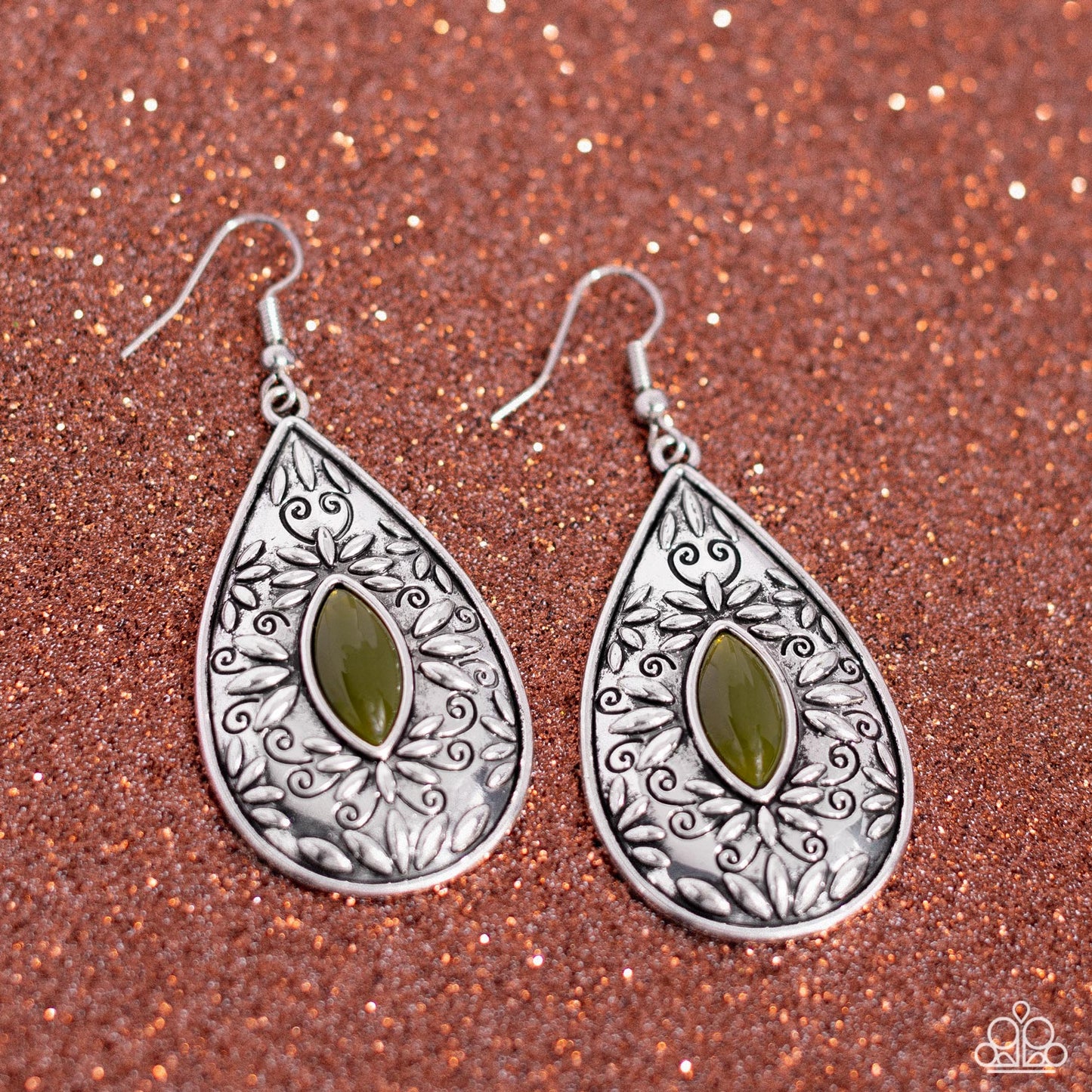 Two PERENNIALS in a Pod - Green Earring