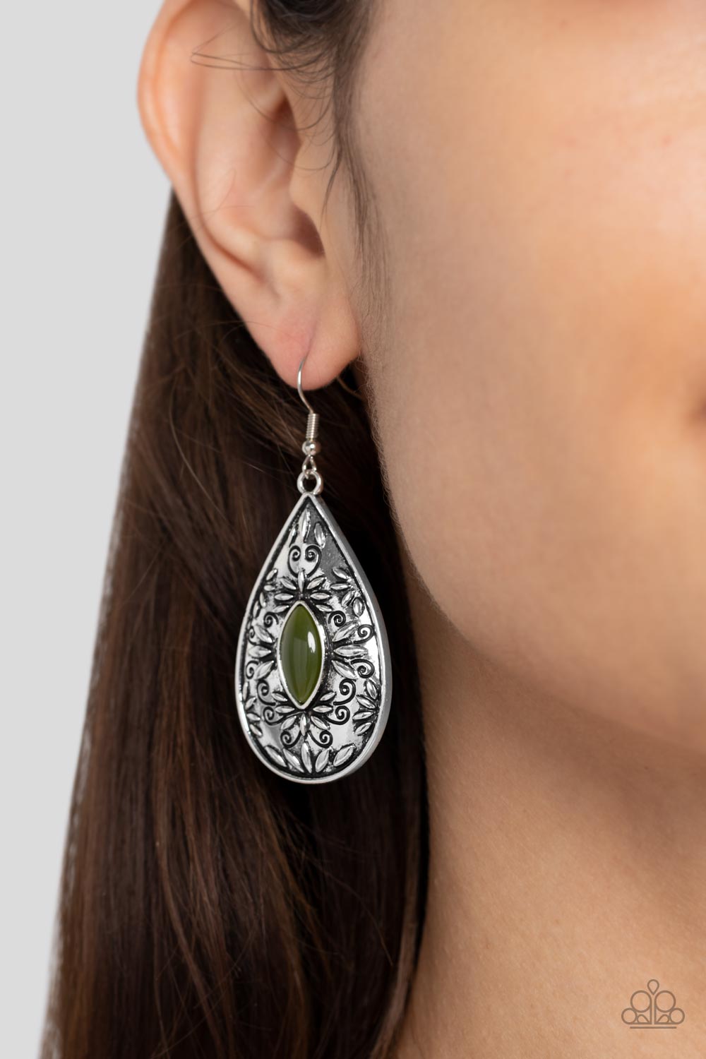 Two PERENNIALS in a Pod - Green Earring