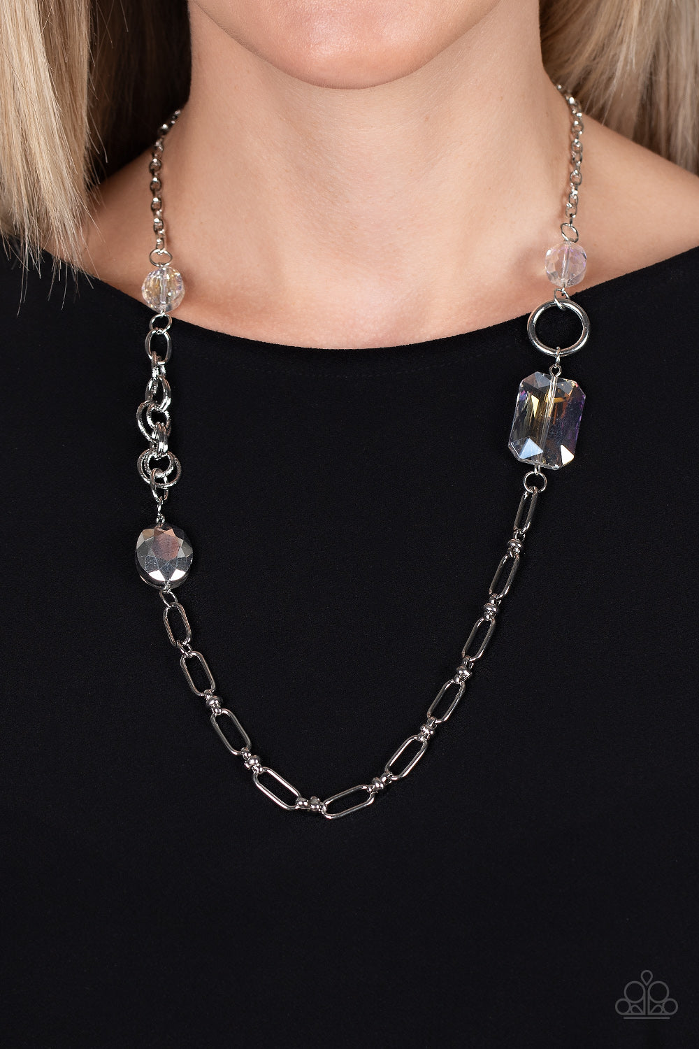 Famous and Fabulous - Multi Iridescent Necklace