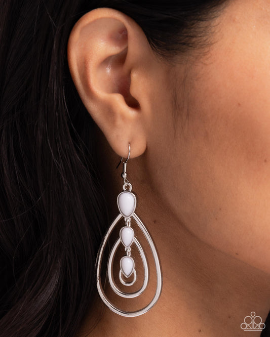 Sweat and TIERS - White Earring