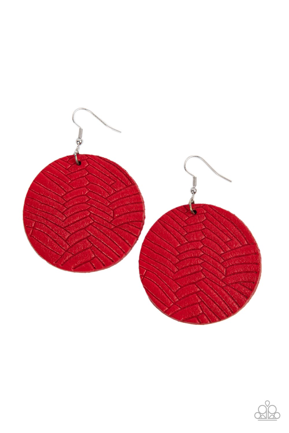 Leathery Loungewear - Red Earrings