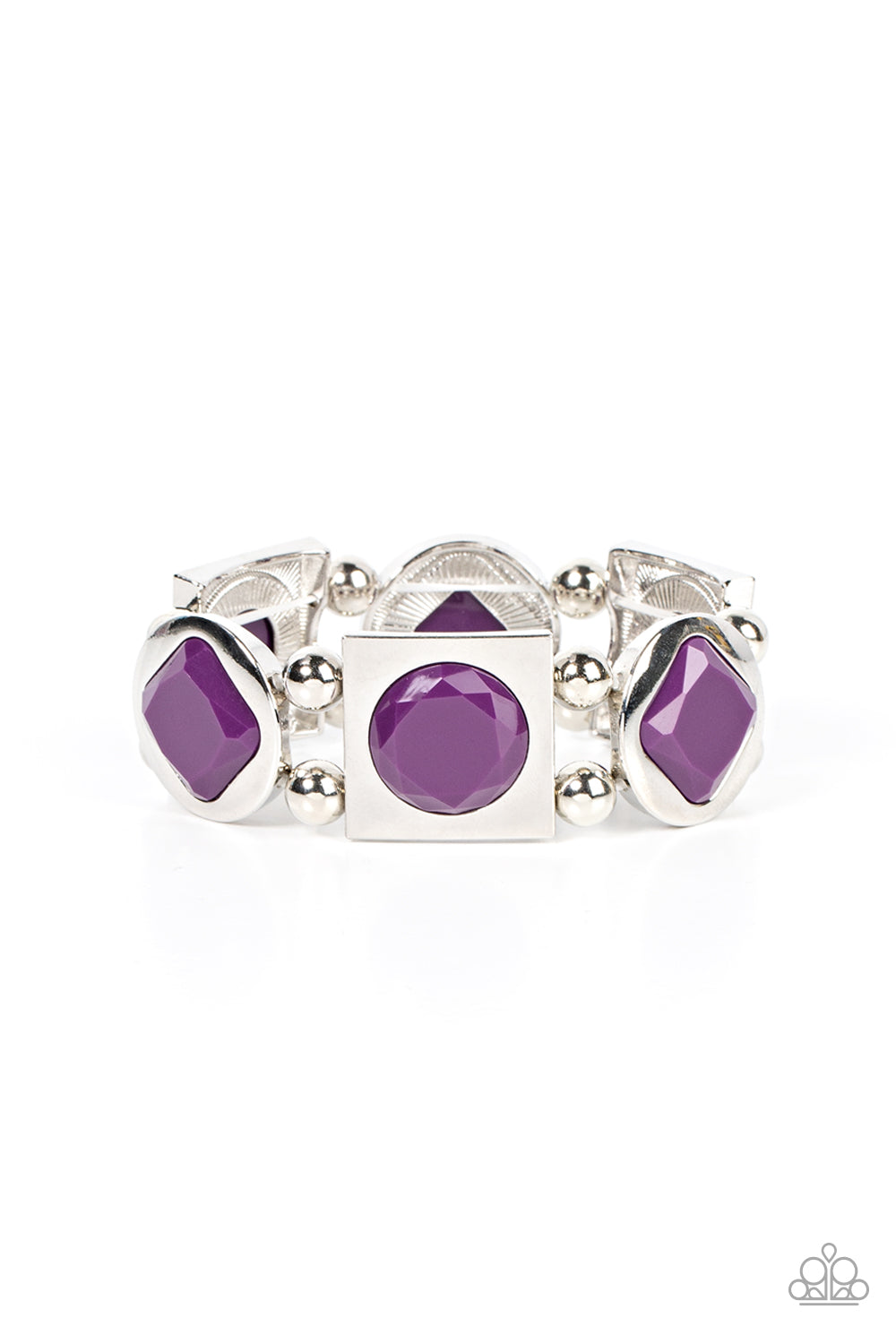 Asymmetrical A-Lister - Purple Bracelet