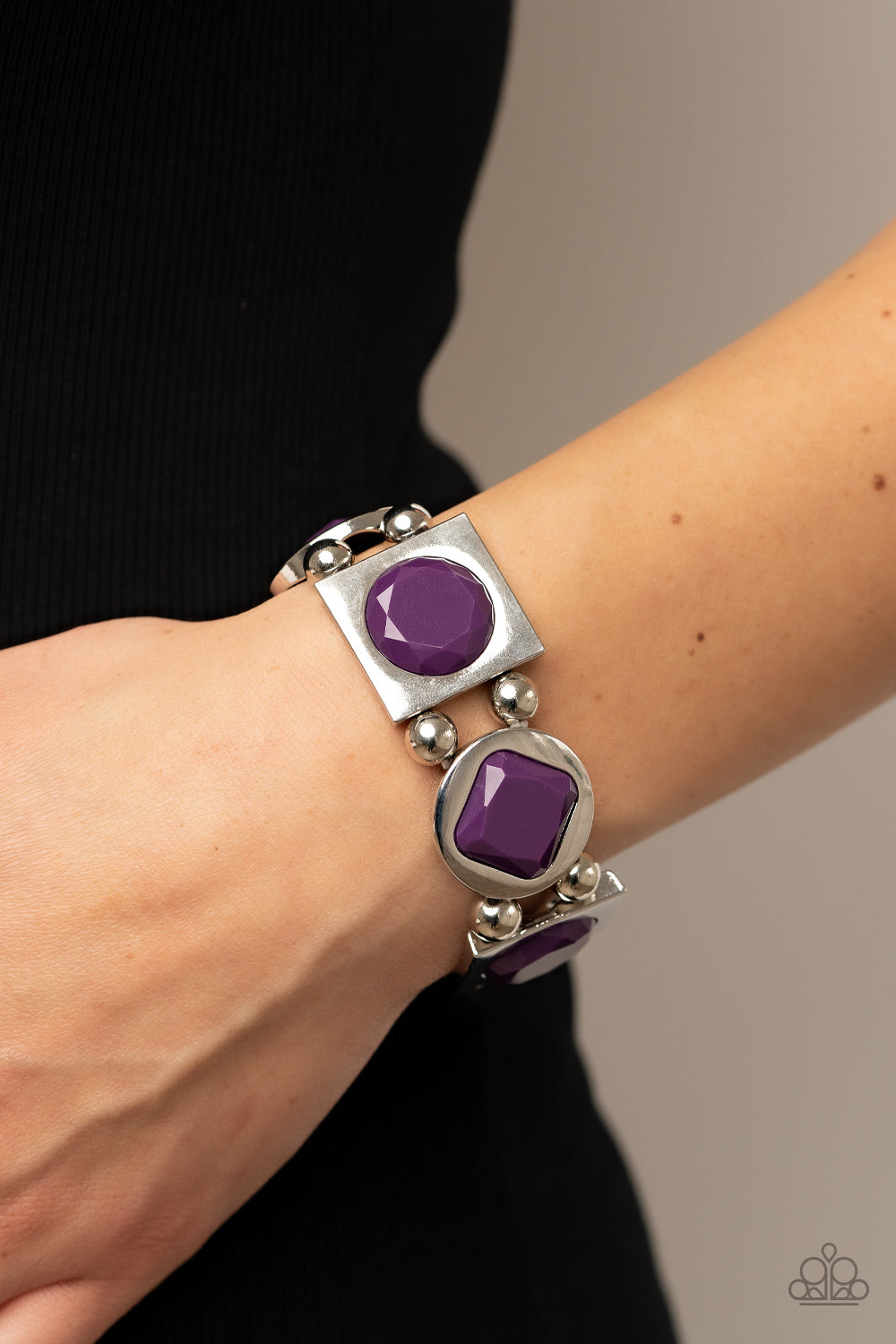 Asymmetrical A-Lister - Purple Bracelet