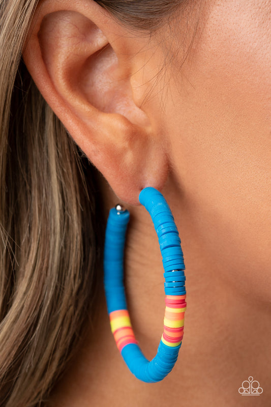 Colorfully Contagious - Blue Earrings