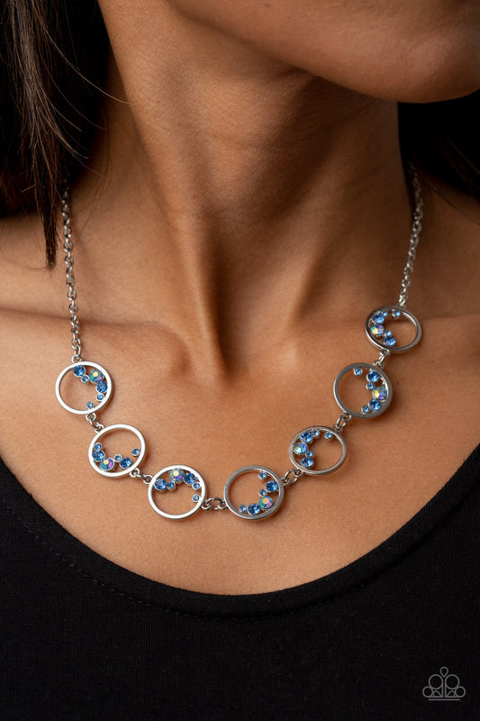 Blissfully Bubbly - Blue Necklace