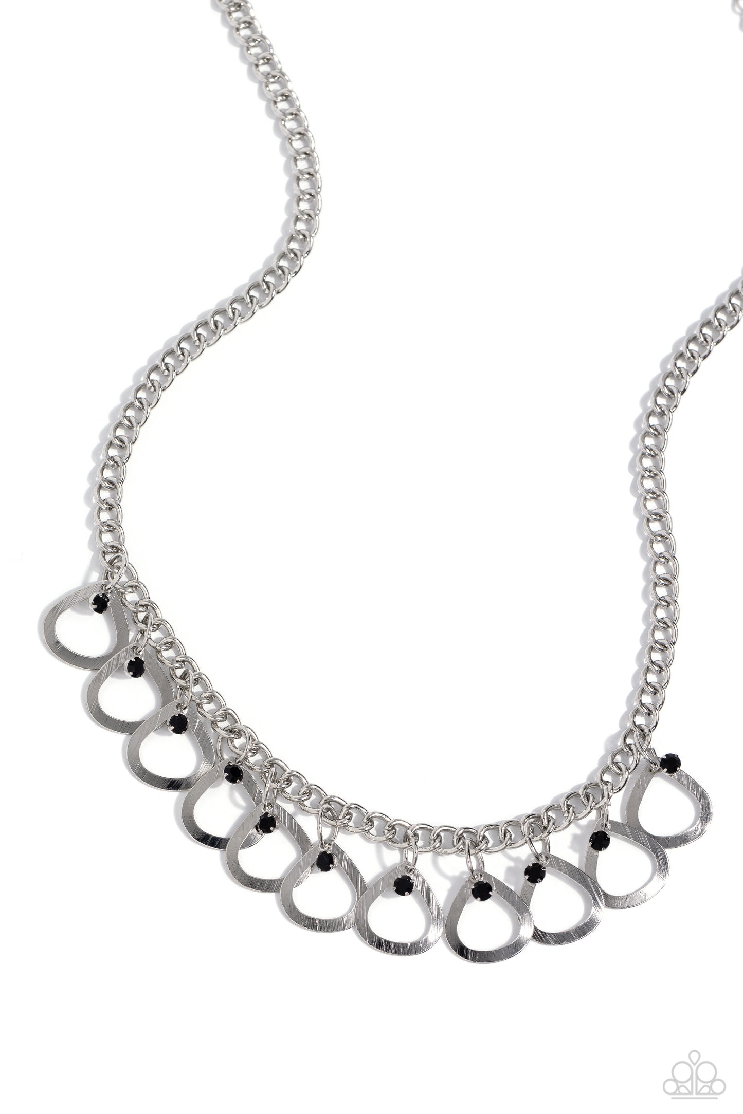 TEAR-rifically Twinkling - Black Necklace