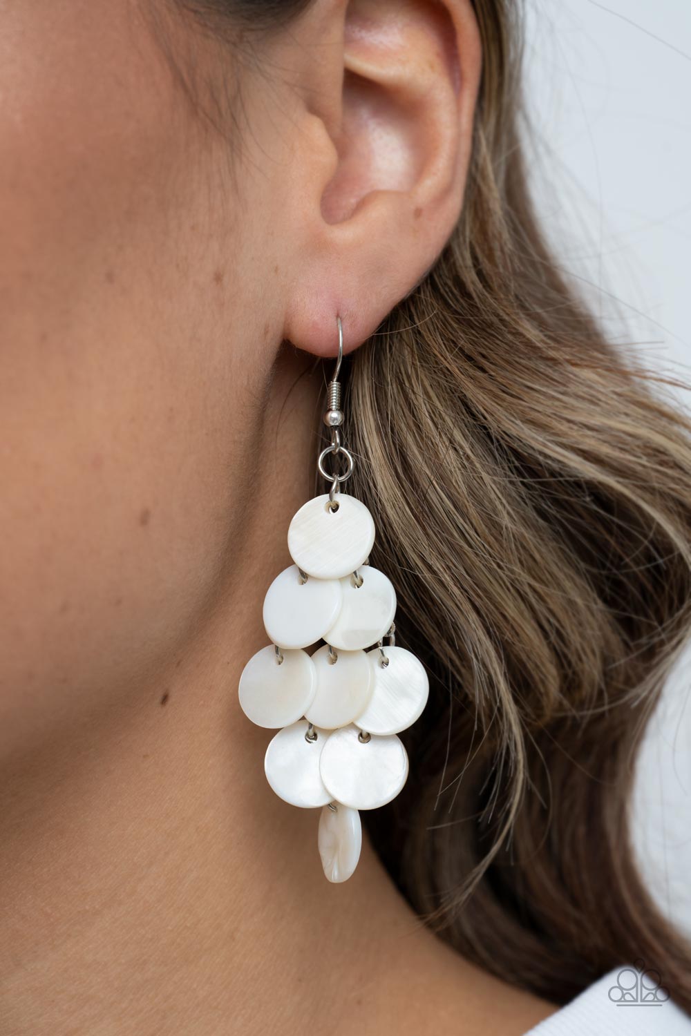 Tropical Tryst - White Earring