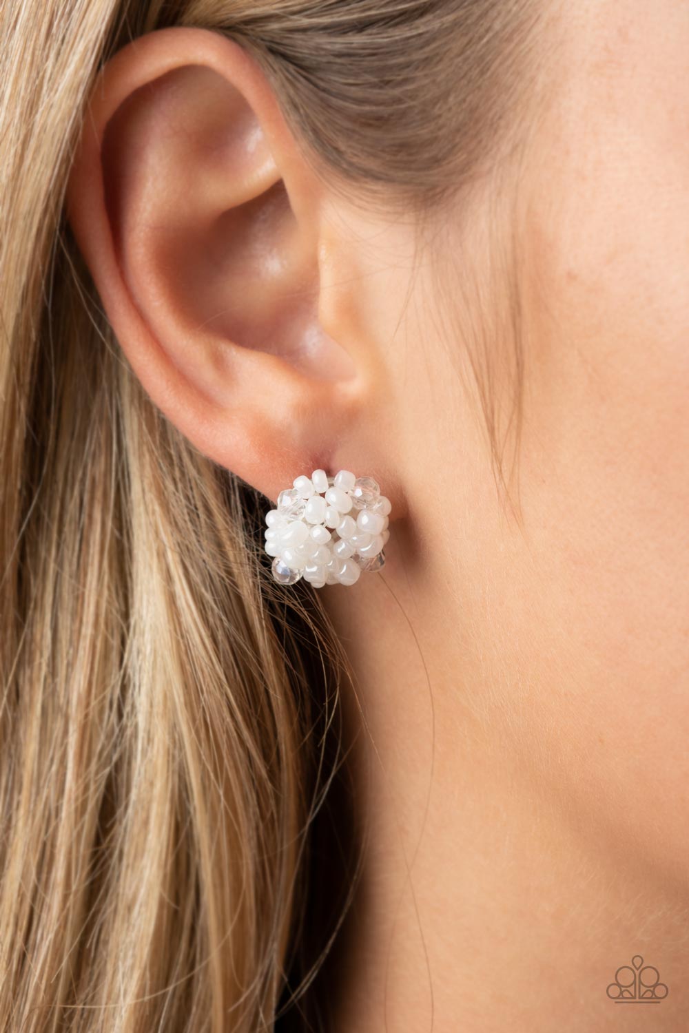 Bunches of Bubbly - White Earring