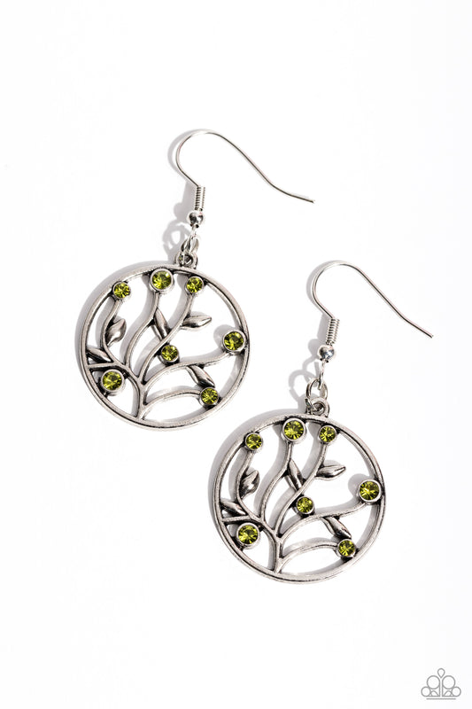 Bedazzlingly Branching - Green Earring