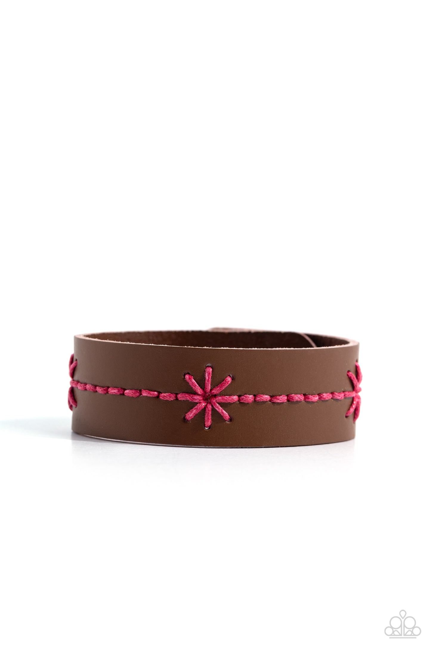 Cross-Stitched Gardens - Pink Bracelet