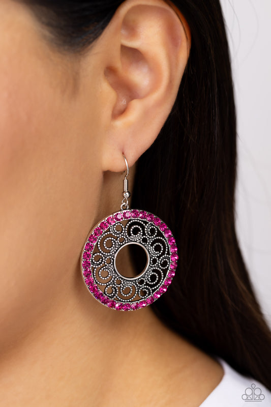 Whirly Whirlpool - Pink Earring