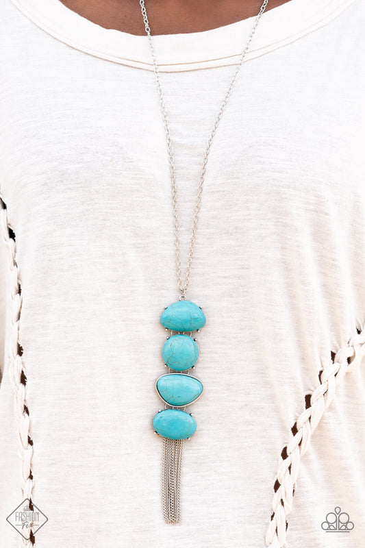 Hidden Lagoon - Blue Necklace - Fashion Fix - May 2022