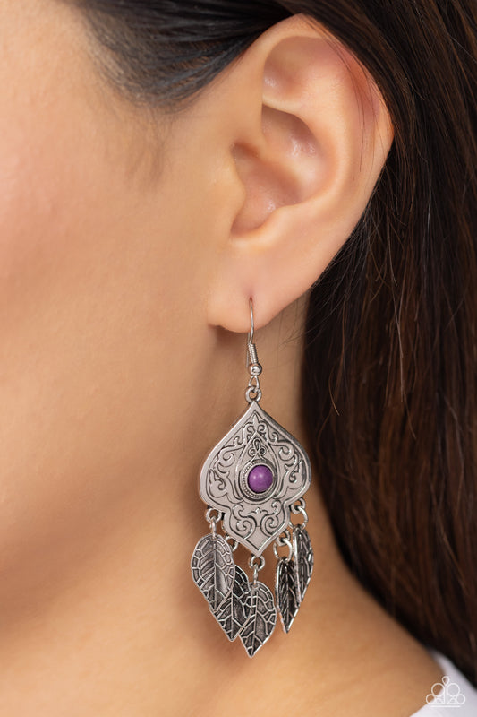 Desert Canopy - Purple Earring