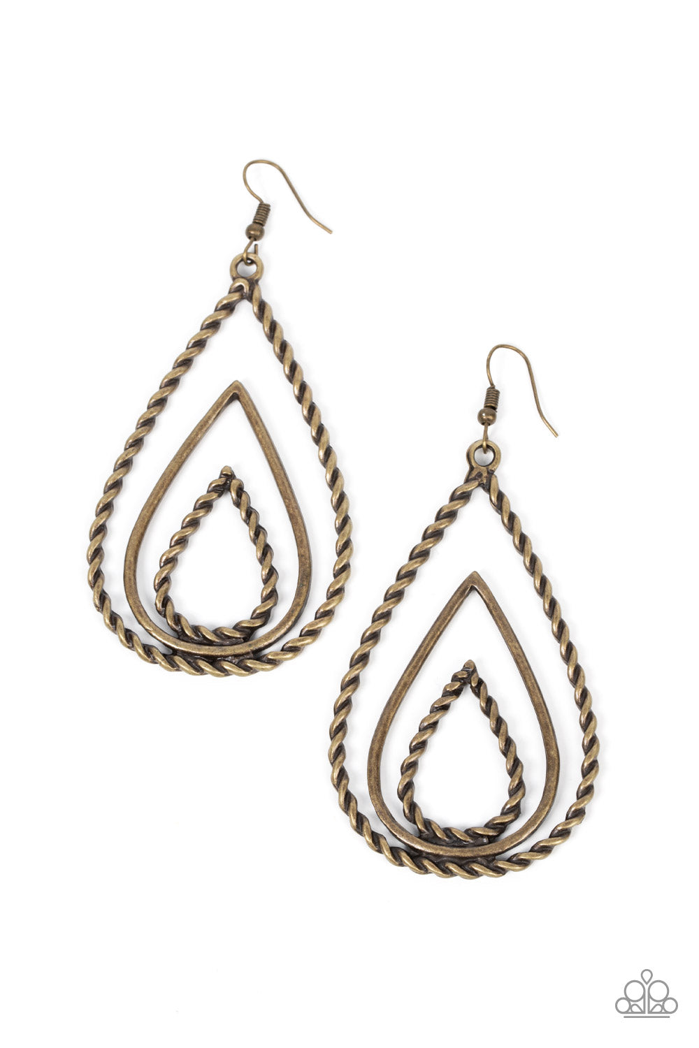 Tastefully Twisty - Brass Earring