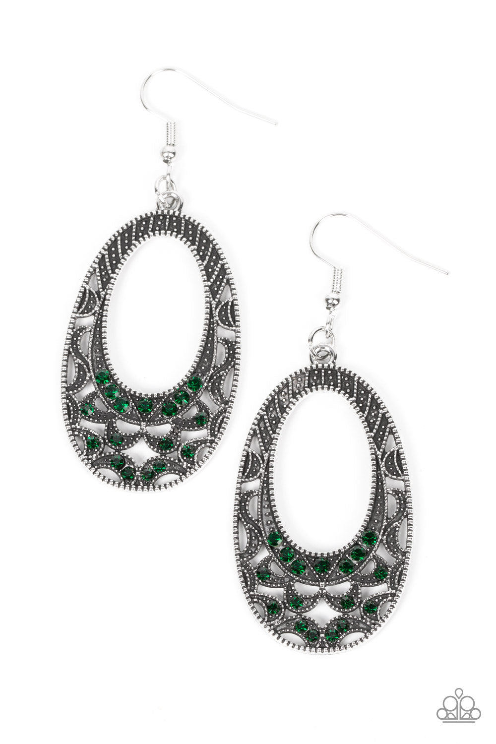 Colorfully Moon Child - Green Earring