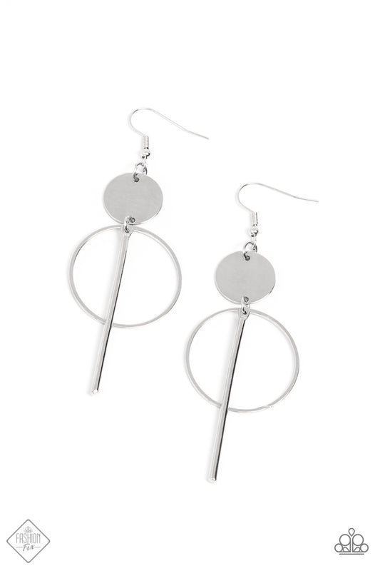 Harmoniously Balanced - Silver Earrings - Fashion Fix December 2021