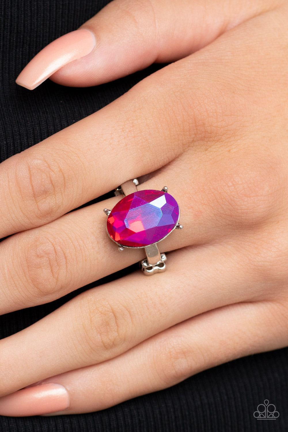 Updated Dazzle - Pink Iridescent Ring