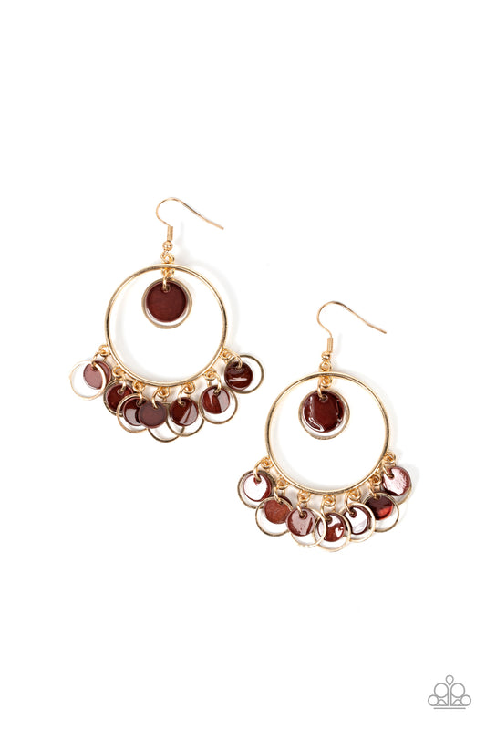 Cabana Charm - Brown Earring