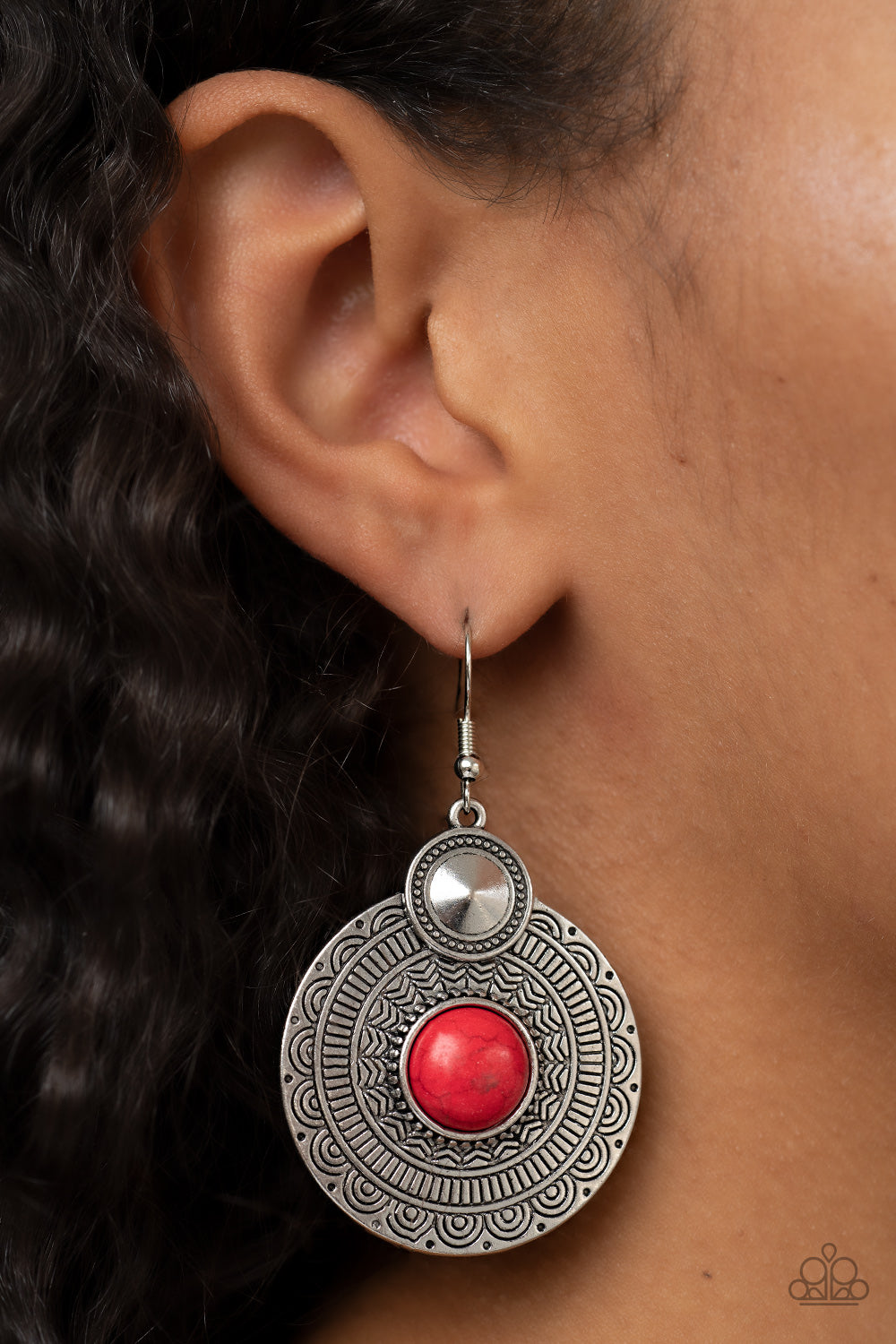 Terra Throwdown - Red Earring