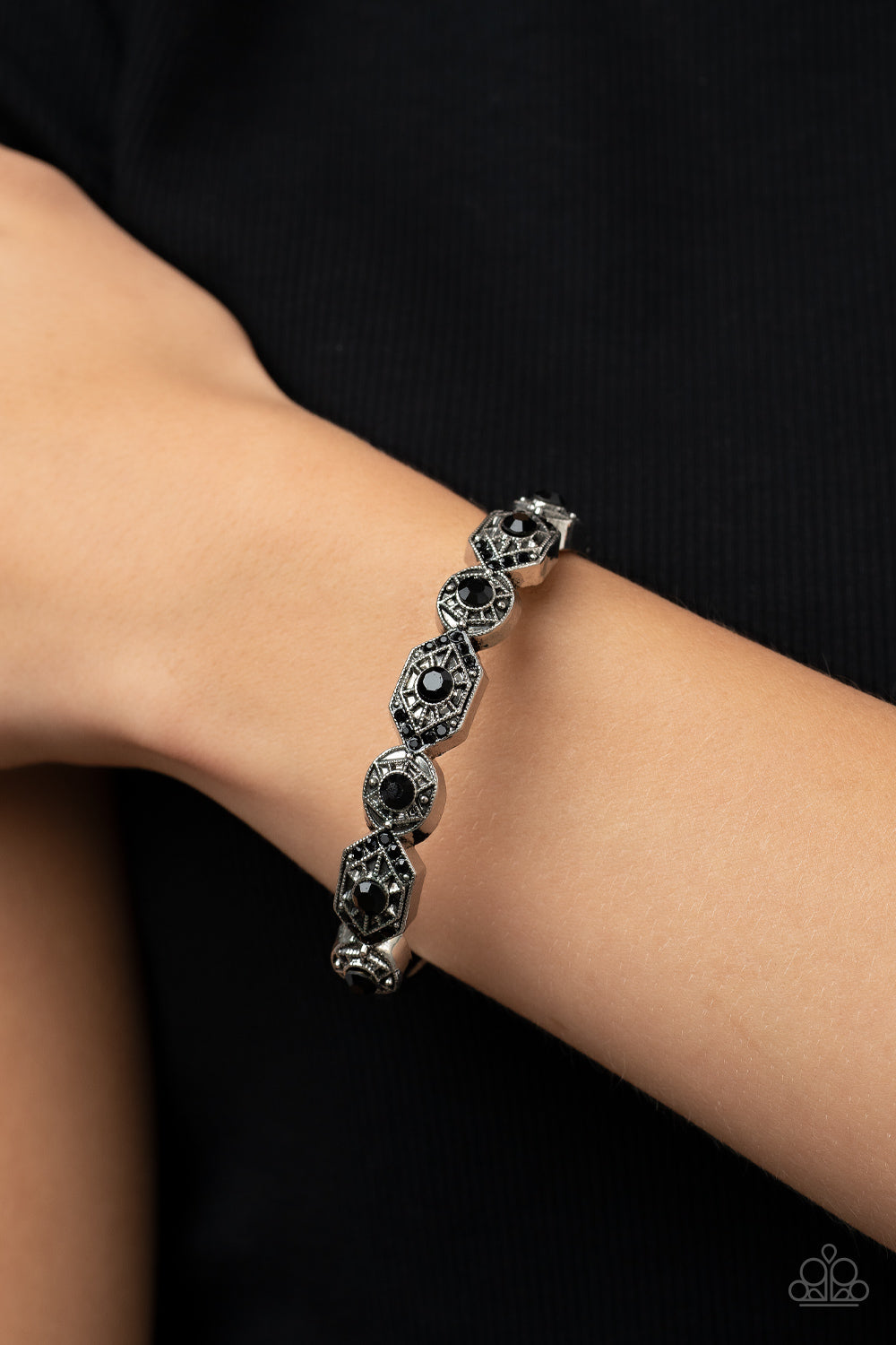 Eye-Opening Opulence - Black Bracelet