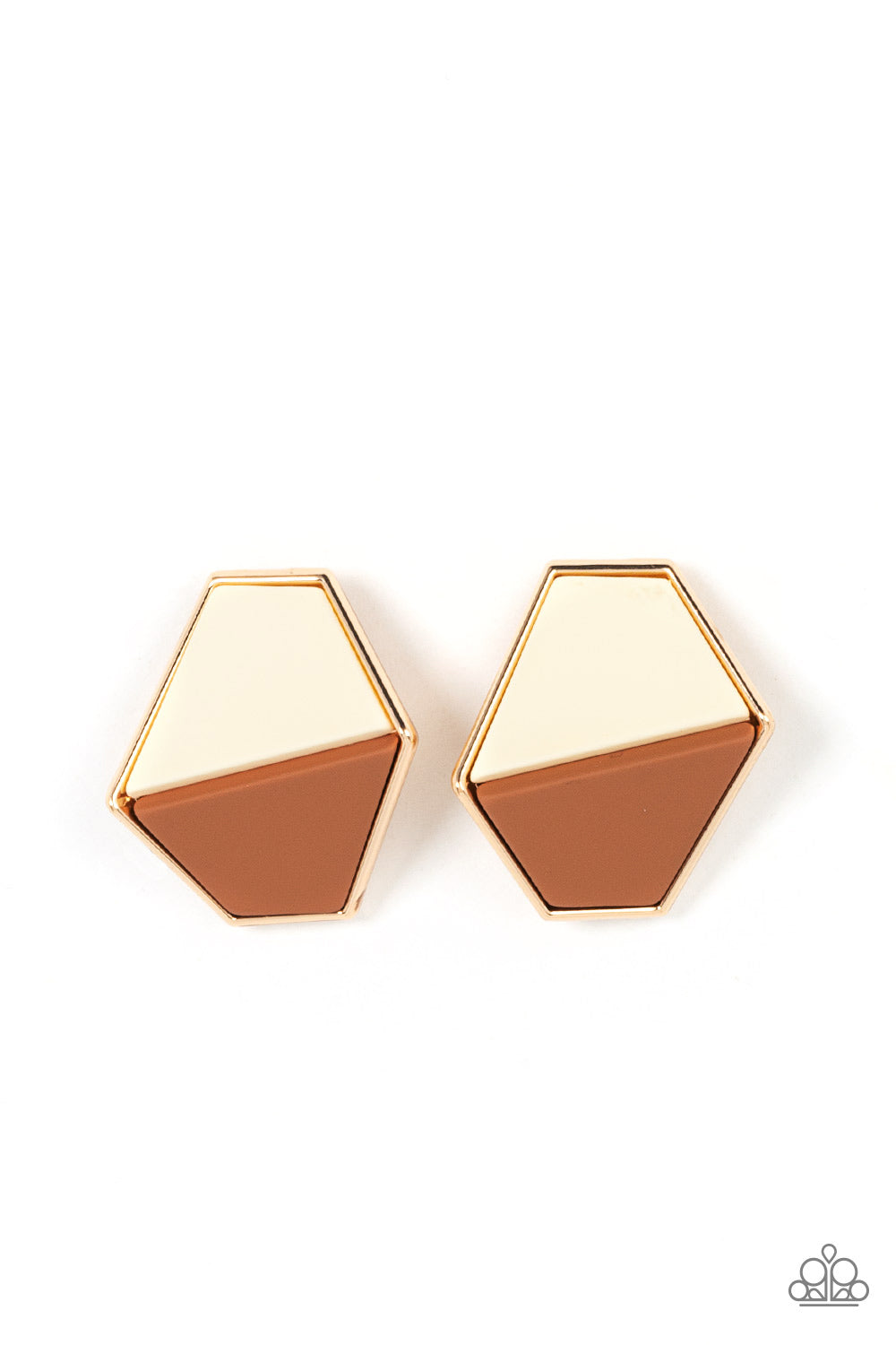 Generically Geometric - Brown Earring