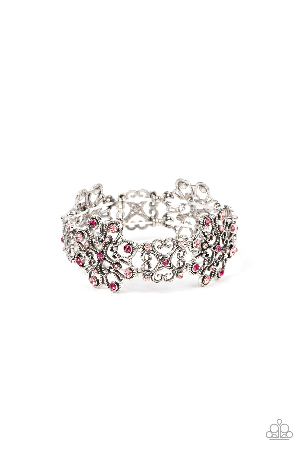 Regal Recognition - Pink Stretchy Bracelet