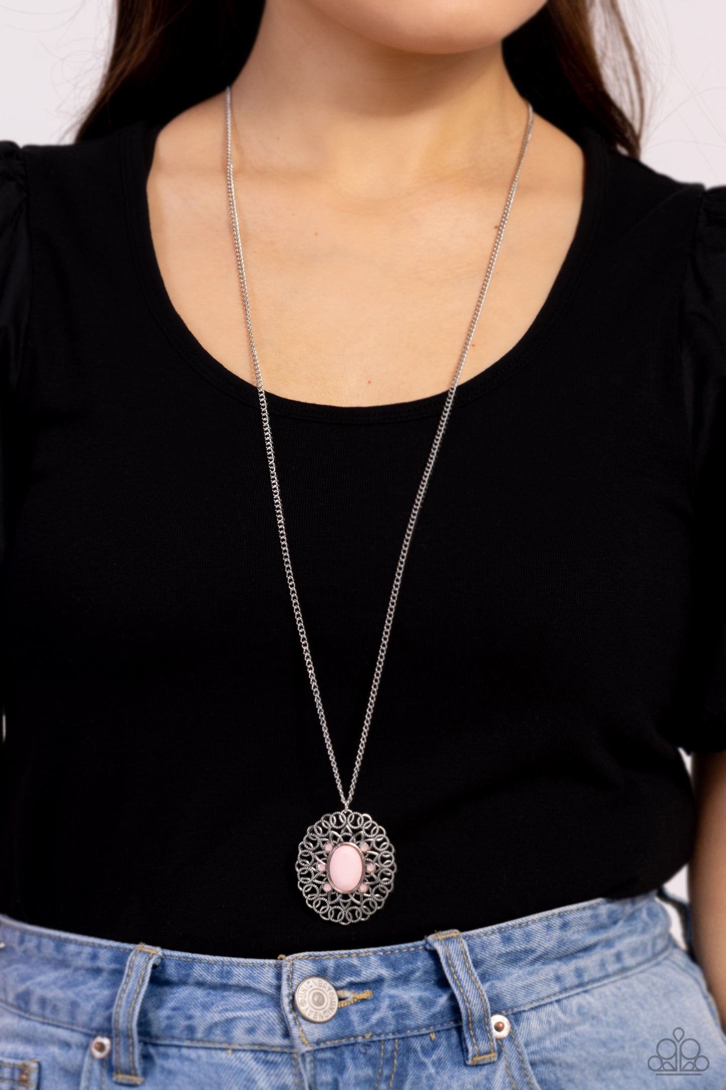 Solar Stunner - Pink Necklace