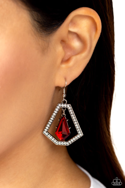 Poshly Photogenic - Red Earring