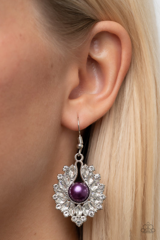 Crowns Required - Purple Earrings