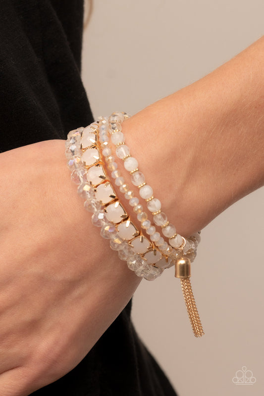 Day Trip Trinket - Gold Stretchy Stack Bracelet