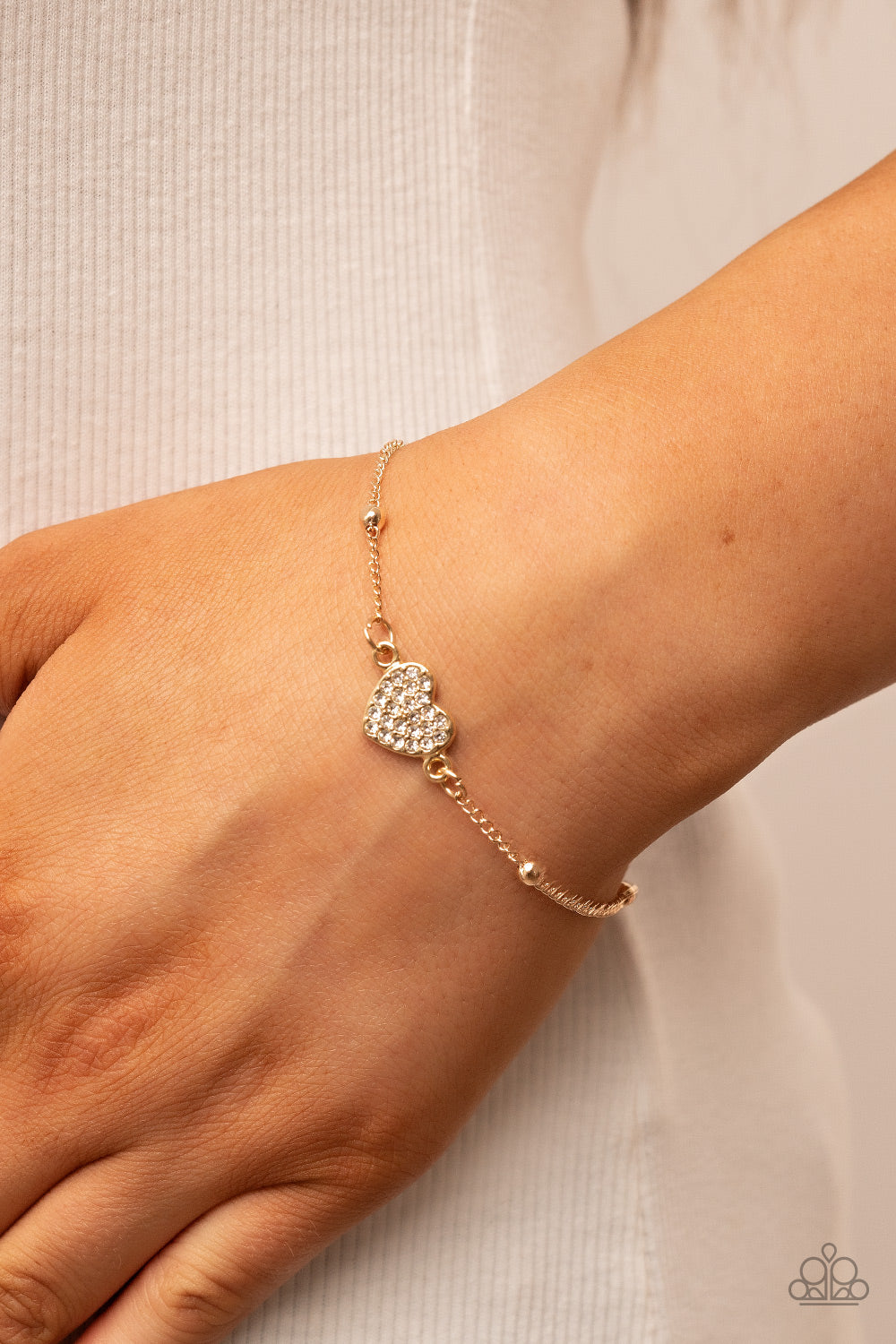 Heartachingly Adorable - Gold Bracelet