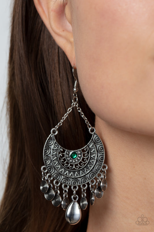 Lunar Allure - Green Earring